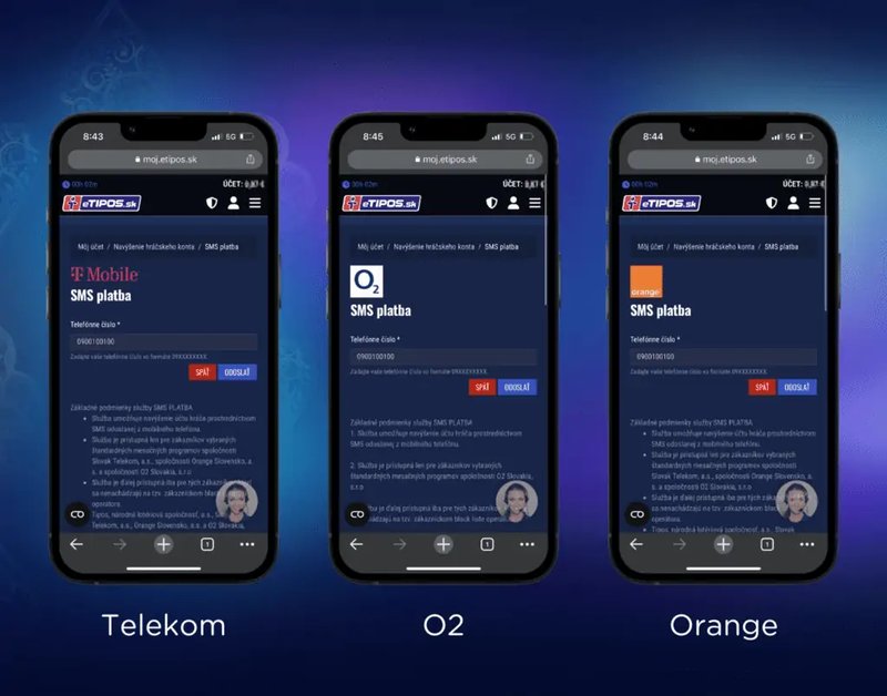 Jak provést vklad do kasina přes SMS s IVCRN